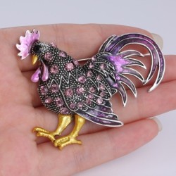 broche de galo de cristal