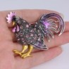 broche de galo de cristal