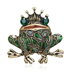 Sapo coroado de cristal - broche