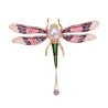 Libélula de cristal com pérola - broche