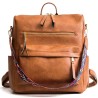 Mochila de couro multifuncional - bolsa de ombro - grande capacidade