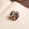 Apple shaped brooch with crystalsBrooches