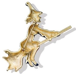 Bruxa na vassoura - broche