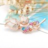 Tulipas opalas duplas com cristais - broche