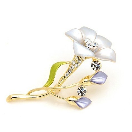 Crystal flower broochBrooches
