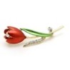 Red tulip with crystals - broochBrooches
