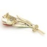 Red tulip with crystals - broochBrooches