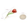 Red tulip with crystals - broochBrooches