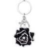 Chaveiro de metal com cristal rosa