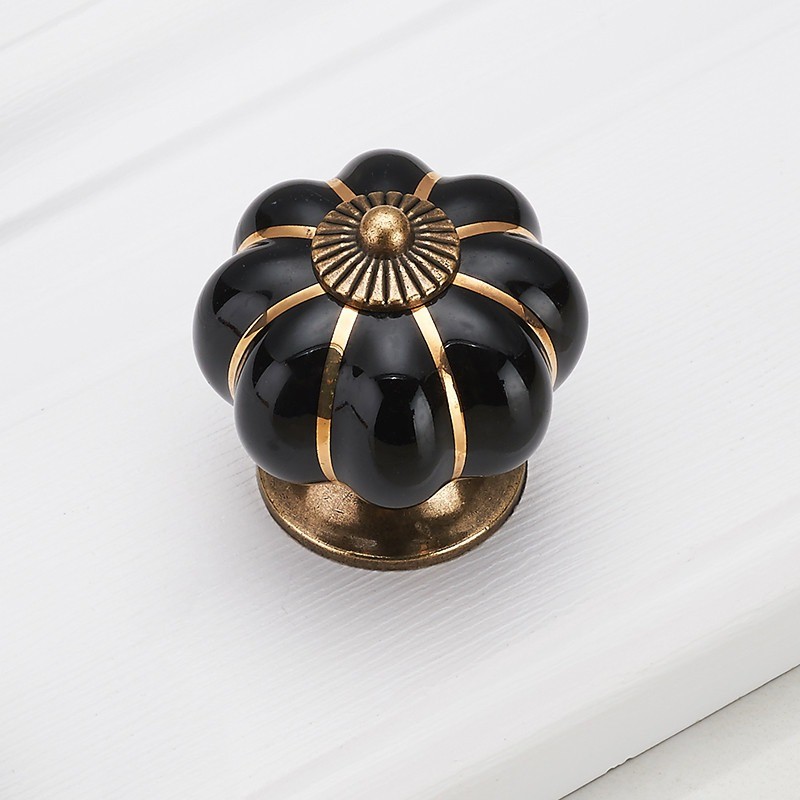 Vintage furniture knob - handle - pumpkin shapeFurniture