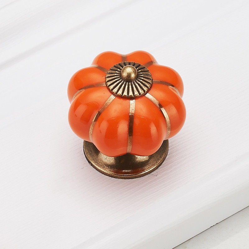 Vintage furniture knob - handle - pumpkin shapeFurniture