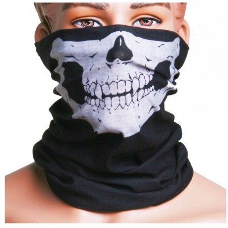 Máscara facial multifuncional - lenço - padrão de caveira
