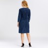 Vestido jeans de malha - tamanho grande