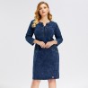 Vestido jeans de malha - tamanho grande