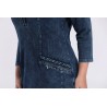 Vestido jeans de malha - tamanho grande