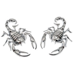 Metal scorpion - emblem - car stickerStickers