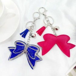Crystal bow - metal keychainKeyrings
