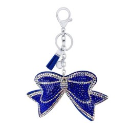 Crystal bow - metal keychainKeyrings