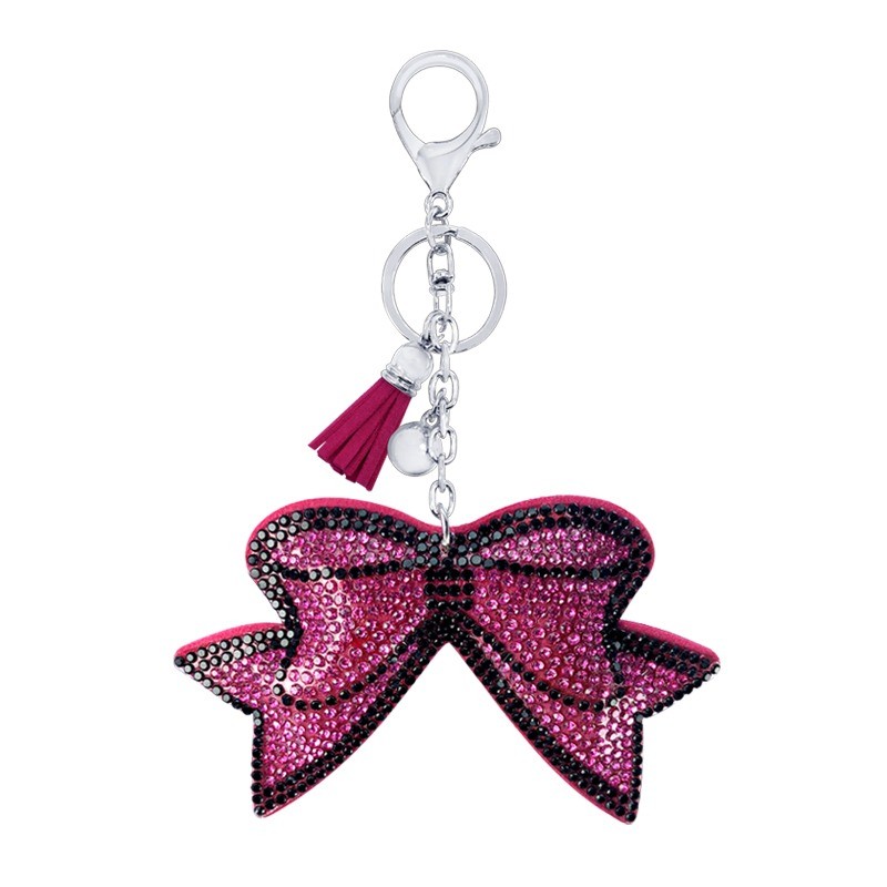 Crystal bow - metal keychainKeyrings