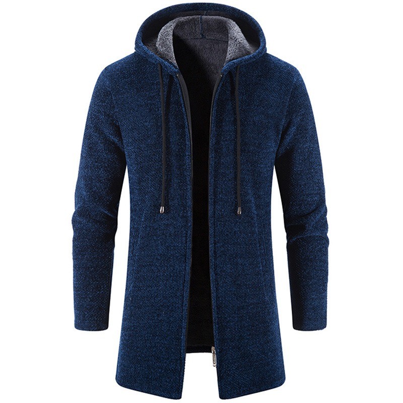 Elegant warm pullover - long hooded sweaterJackets