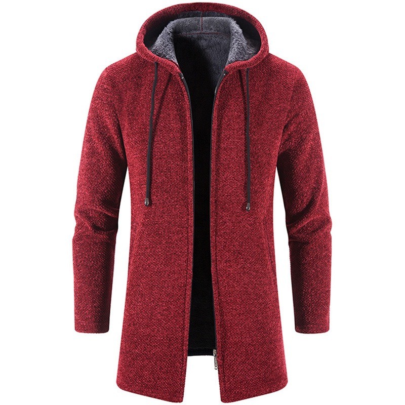 Elegant warm pullover - long hooded sweaterJackets