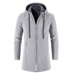 Elegant warm pullover - long hooded sweaterJackets