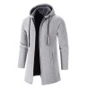 Elegant warm pullover - long hooded sweaterJackets