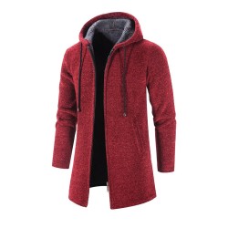 Elegant warm pullover - long hooded sweaterJackets
