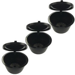 Cápsulas de café de plástico - recarregáveis - para Dolce Gusto - 3 unidades