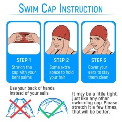 Silicone swimming cap - ears / long hair protection - waterproofSwimming
