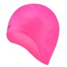Touca de natação de silicone - orelhas / proteção para cabelos longos - à prova d'água