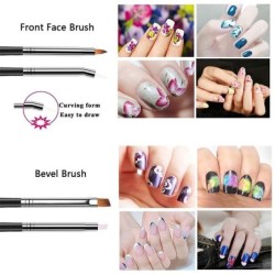 Conjunto de pincéis de nail art - com ferramentas pontilhadas
