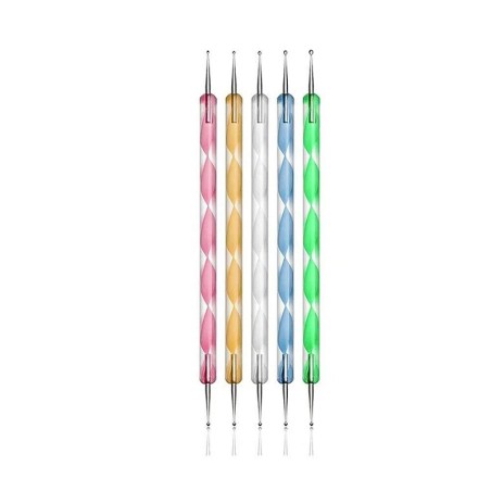 Ferramentas para pontilhar unhas - 5 peças
