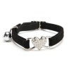 Dog / cat collar - adjustable - with crystal heart / bellCollar & Leads