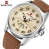 NAVIFORCE - relógio esportivo clássico - quartzo - pulseira de couro - à prova d'água