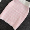 Knitted plaid set - skirt - vest - cardiganDresses