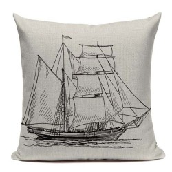 Vintage decorative pillowcase - ocean style - 45 cm * 45 cmCushion covers