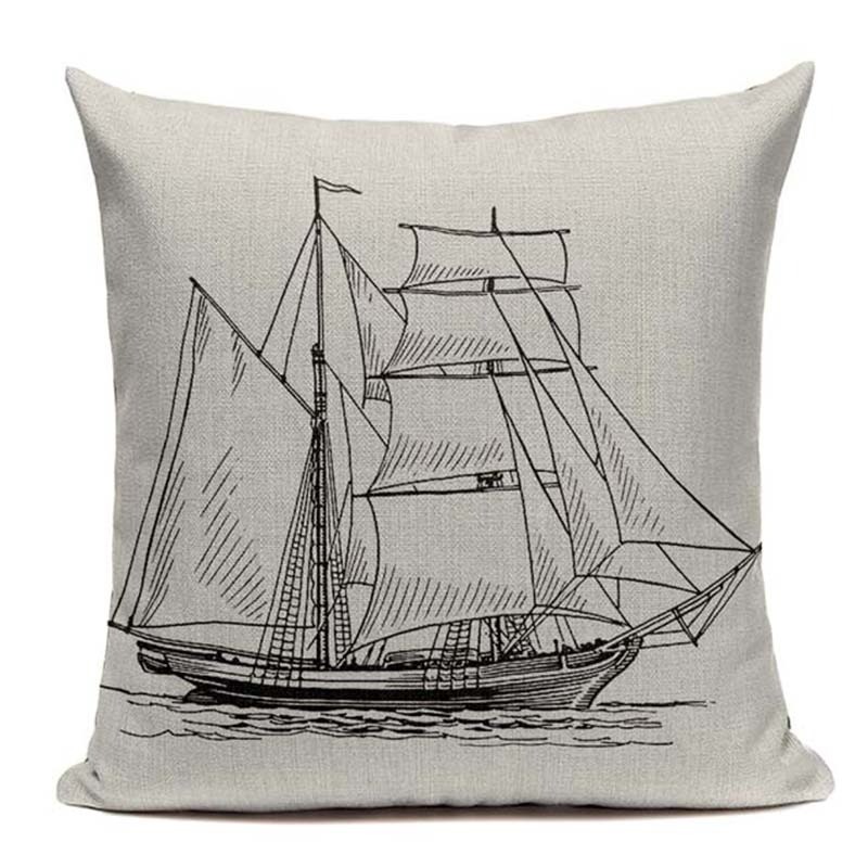 Vintage decorative pillowcase - ocean style - 45 cm * 45 cmCushion covers