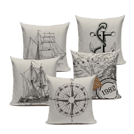 Vintage decorative pillowcase - ocean style - 45 cm * 45 cmCushion covers
