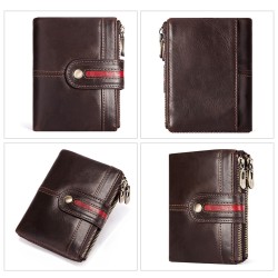 Vintage leather wallet - card / coin holder - large capacityWallets