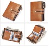 Vintage leather wallet - card / coin holder - large capacityWallets