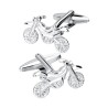 Motocicleta prateada - abotoaduras elegantes