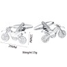 Motocicleta prateada - abotoaduras elegantes