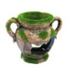 Vaso de resina com musgo - decoração de aquário