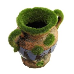 Vaso de resina com musgo - decoração de aquário