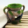 Vaso de resina com musgo - decoração de aquário