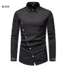 Asymmetrical long sleeve shirt - decorative golden embroideryT-shirts