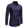 Asymmetrical long sleeve shirt - decorative golden embroideryT-shirts