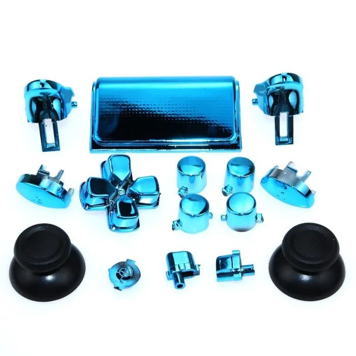 Replaceable chrome buttons - for Dualshock 4 PS4 Pro Slim Controller - setControllers