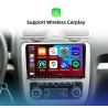 Auto rádio - 2 Din - 9 polegadas - Android 10 - 1GB - 16GB - Bluetooth - GPS - carplay - para Volkswagen Golf 5 6 Passat